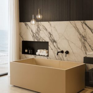Cube terrazzo bath