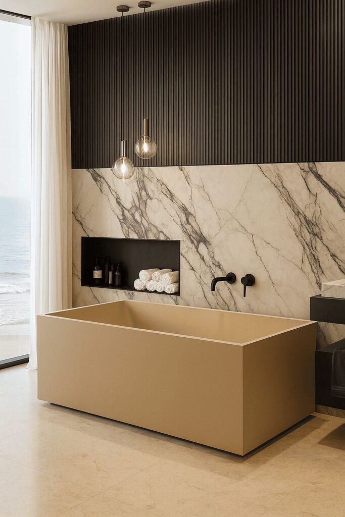 Cube terrazzo bath