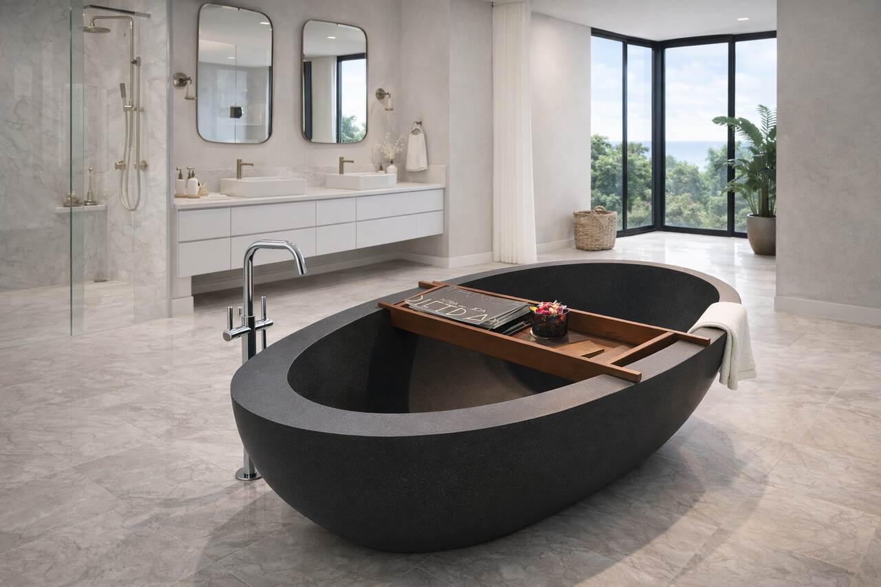 whitney terrazzo bathtub