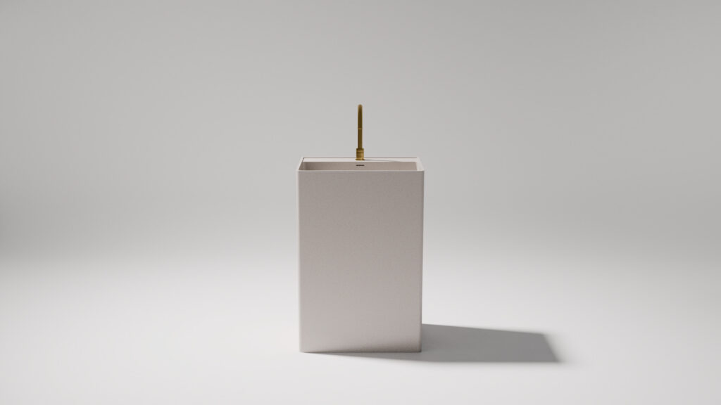 Cube Pedestal Stone Basin