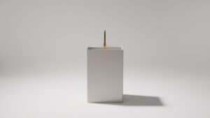 Cube Pedestal Stone Basin