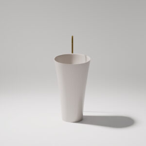 Speaker freestanding stone sink