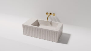 Brizza 600 Wall hung stone basin