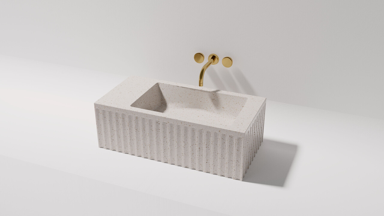 Brizza 600 Wall hung stone basin