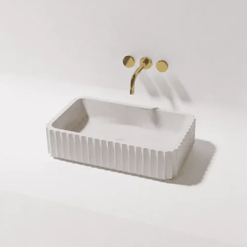 Briza rectangle basin - side view