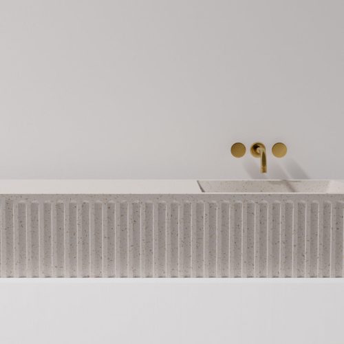 Brizza 600 Wall hung stone basin