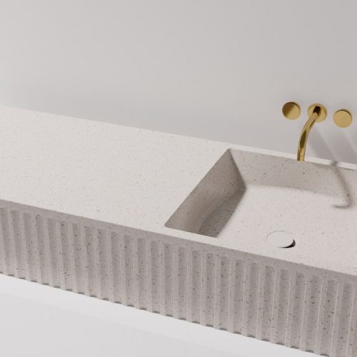 Brizza 600 Wall hung stone basin