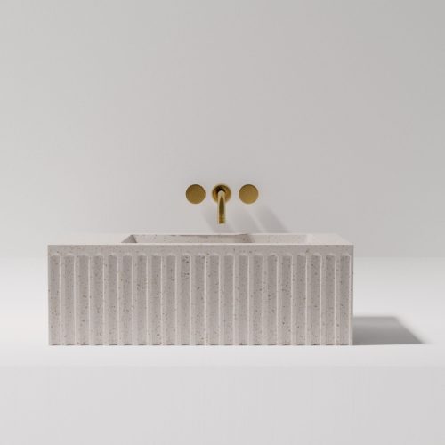 Brizza 600 Wall hung stone basin
