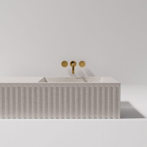 Brizza 600 Wall hung stone basin