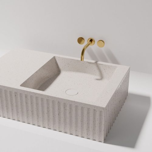 Brizza 600 Wall hung stone basin