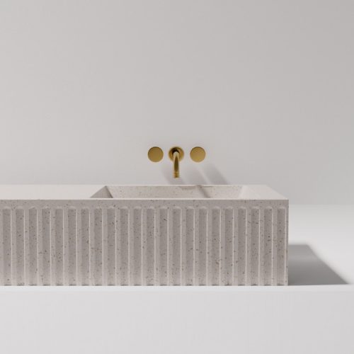 Brizza 600 Wall hung stone basin