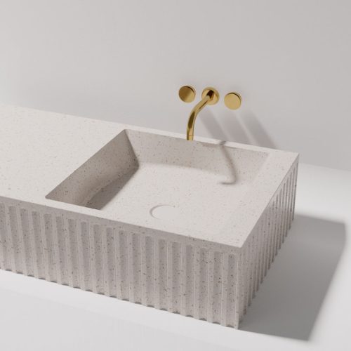 Brizza 600 Wall hung stone basin