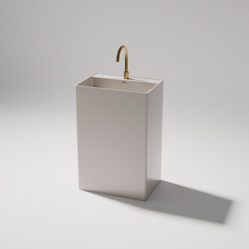 Cube Pedestal Stone Basin