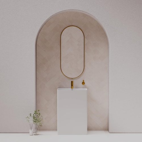Cube Pedestal Stone Basin