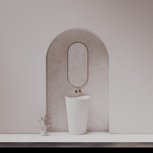 Freestanding Terrazzo Basin