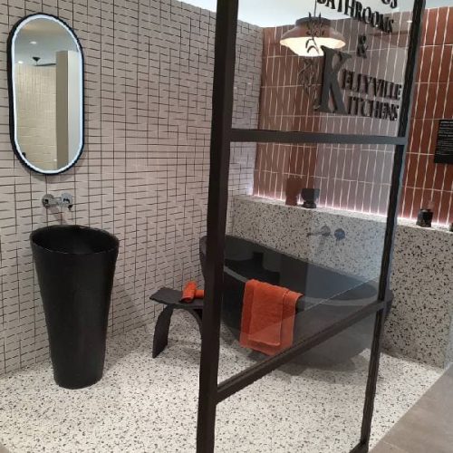 Speaker freestanding stone sink