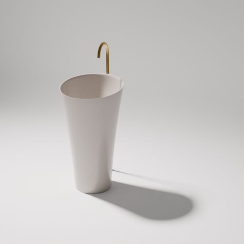 Speaker freestanding stone sink